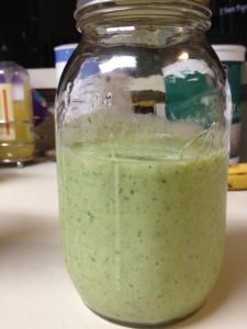 spinach smoothie finished