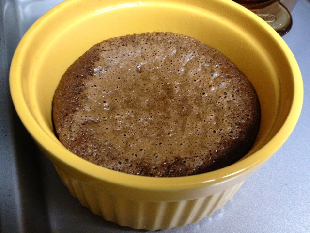 easy chocolate lava cake finished