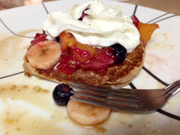 Buttermilk Pancake with Fruit & Whipped Cream