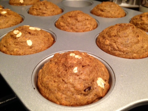 Oatmeal Flaxseed Chocolate Chip Muffins