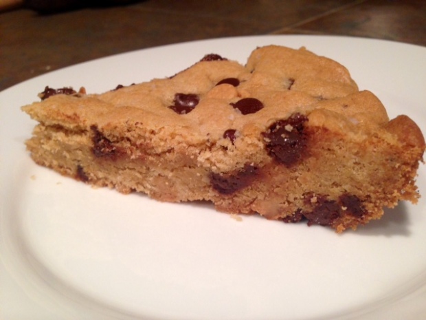 Giant Chocolate Peanut Butter Chip Skillet Cookie done