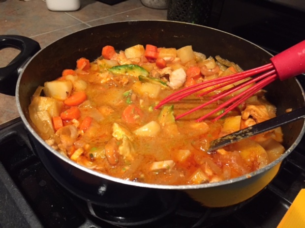 Massaman Curry with Chicken cooked