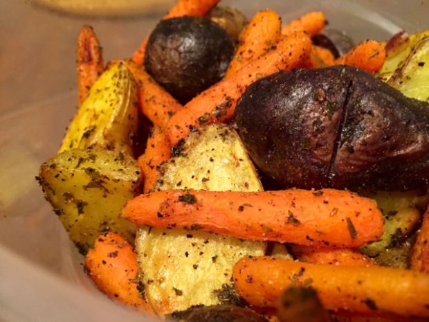 Roasted Carrots & Potatoes with Turmeric